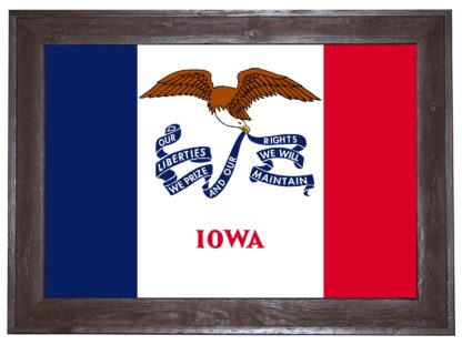 iowa flag framed dark f