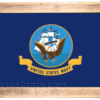 Framed US Navy Flag in Light Barnwood