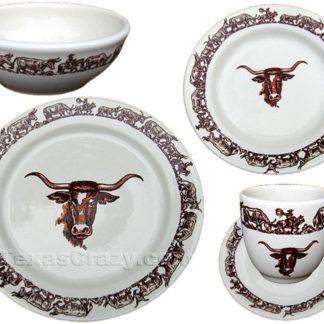 Longhorn china dinnerware place setting