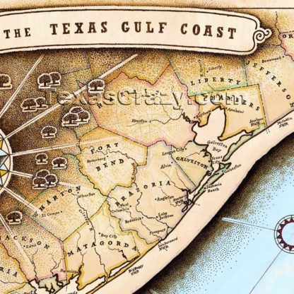 map tx gulf coast closeup f