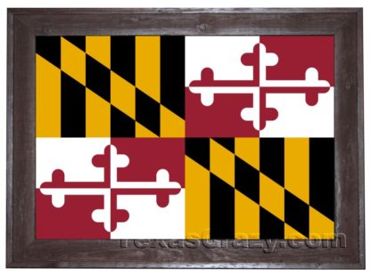 maryland flag framed dark f