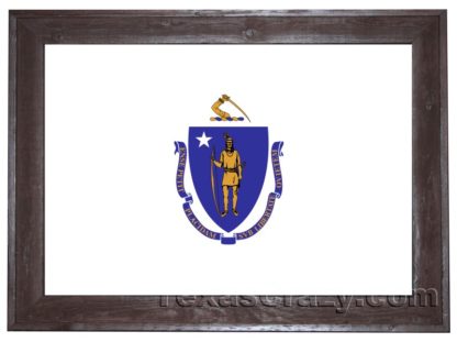 2 X 3 Massachusetts State Flag Framed - Image 2