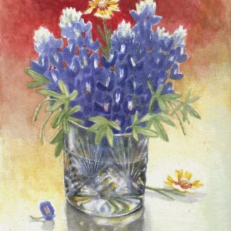 Texas bluebonnets wildflowers art print