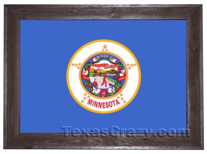 minnesota flag framed dark f