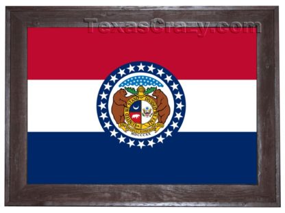 missouri flag framed dark f