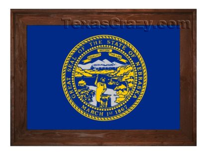 nebraska flag framed dark f