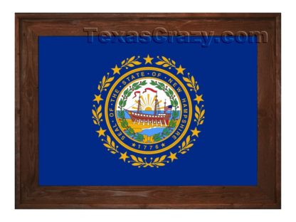 new hampshire flag framed dark f