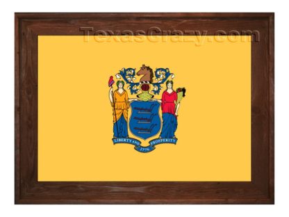 new jersey flag framed dark f