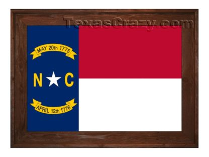 north carolina flag framed dark f