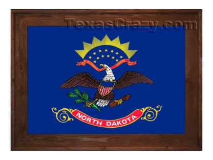 north dakota flag framed dark f