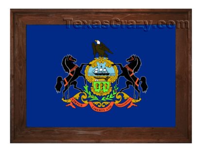 pennsylvania flag framed dark f