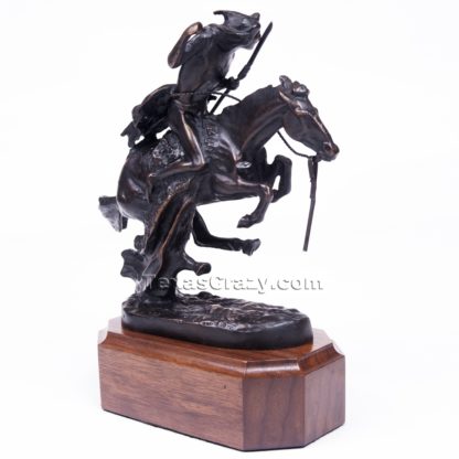 remington cheyenne bronze desktop sculpture side