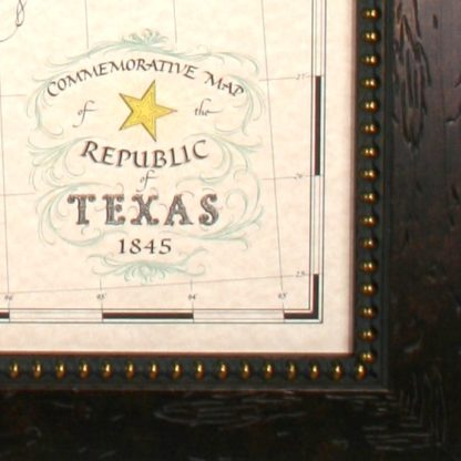 republic tx map frame closeup f