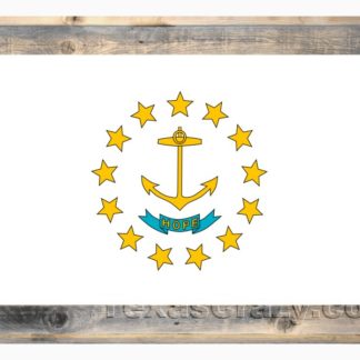 Rhode Island State Flag Framed
