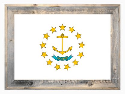 Rhode Island State Flag Framed
