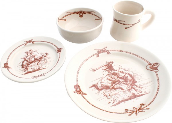 At the Ranch Cowboys & Brands Dinnerware