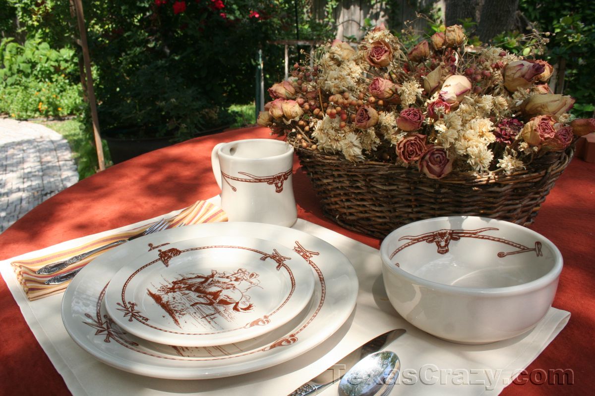 Sky Ranch 16 Pc Western Dinnerware Set Texas Online Sky Ranch 16 Pc Western Dinnerware Set