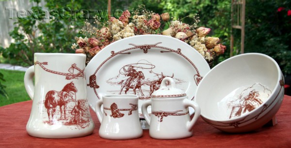 Sky Ranch Western Dinnerware Serving Set