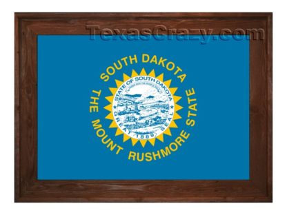 south dakota flag framed dark f