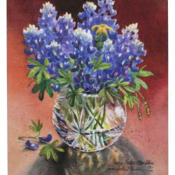 Texas bluebonnets art Jane Mauldin