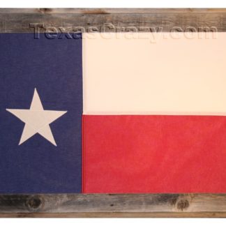 Large Texas Flag Framed in Light Barnwood