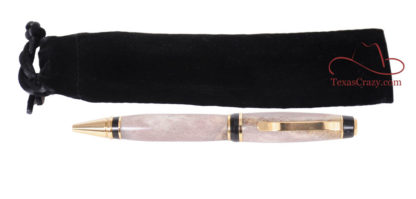 Texas grande antler custom pen with pouch