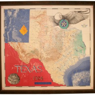 Framed Texas Physical Map