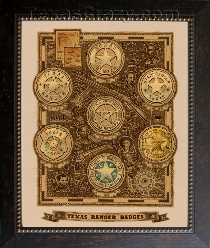 Framed Evolution History Texas Rangers Uniforms Print — The Greatest-Scapes