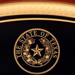 Texas state seal royale dinnerware closeup
