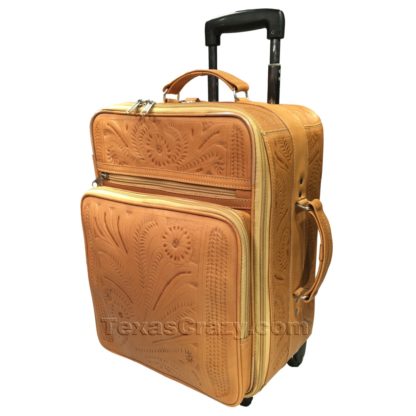 tooled leather carryon roller bag 840-S
