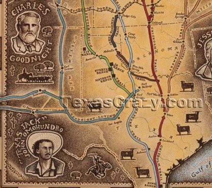 tx cattle trails map closeup f