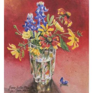 Texas meadow wildflower art print Jane Mauldin