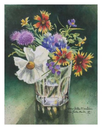 Texas prairie wildflower art Jane Mauldin