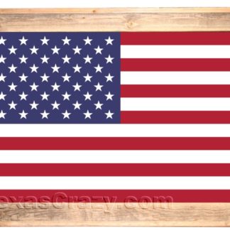 United States Framed Flag in Light Barnwood Frame