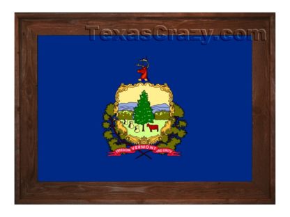 vermont flag framed dark f