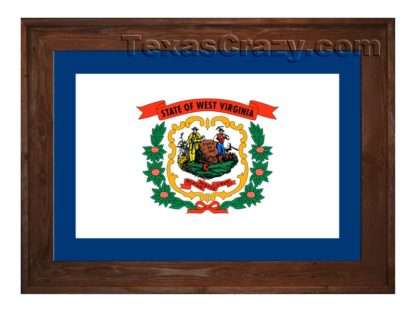 west virginia flag framed dark f