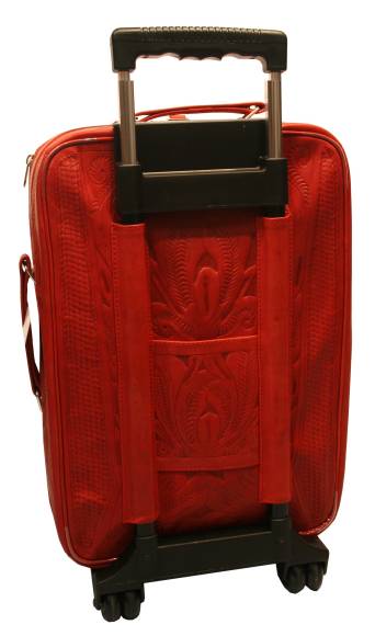 wheeled leather back red f