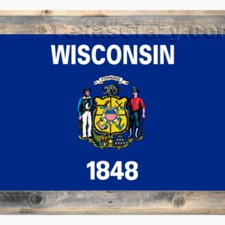 Texas Crazy | 2 X 3 Framed Wisconsin State Flag Texas Crazy | 2 X 3 Framed Wisconsin State Flag
