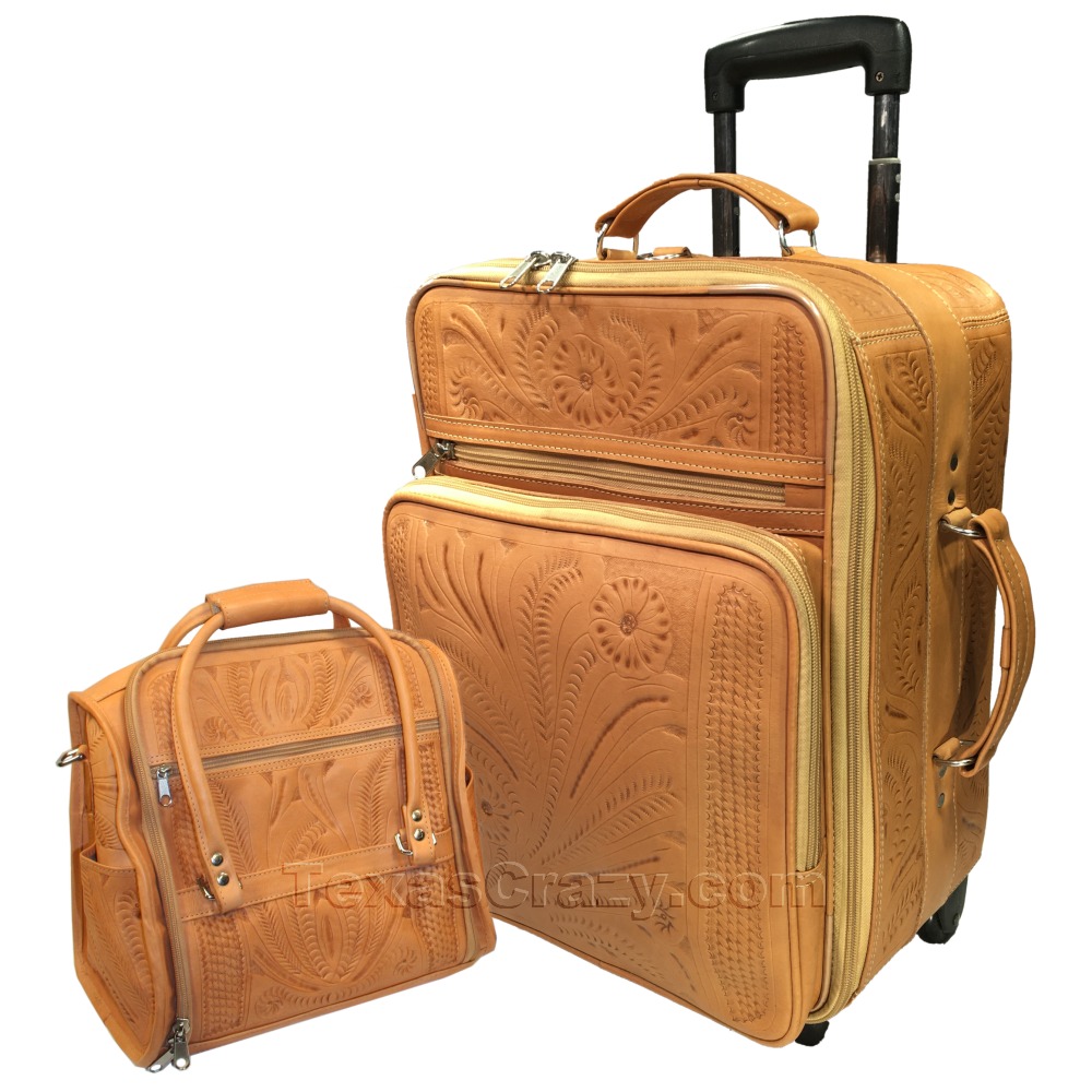 Western leather luggage sets new arrivals