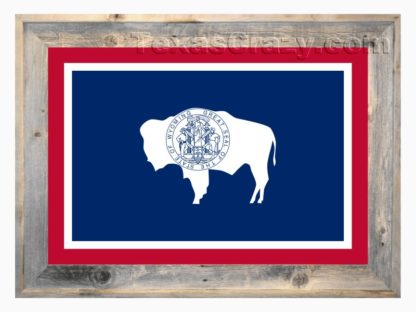 wyoming flag framed