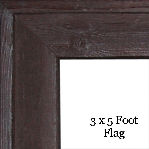 Large 3 X 5 Us Flag Framed American Flags 419 3 X 5 Foot Flag Br Dark Stained Barnwood Frame