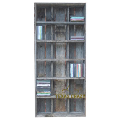 music cd cubby 6 high x 3 wide reclaimed wood
