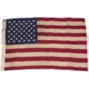 Vintage Large 4 x 6 Foot Antiqued US American Flag
