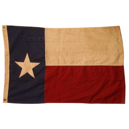Extra Large 5 x 8 foot Antiqued Texas Flag