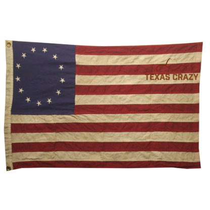 Vintage Style 3 x 5 antiqued betsy ross flag tea stained