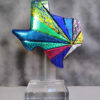 Texas Shape Starburst Art Glass Sculpture Medium