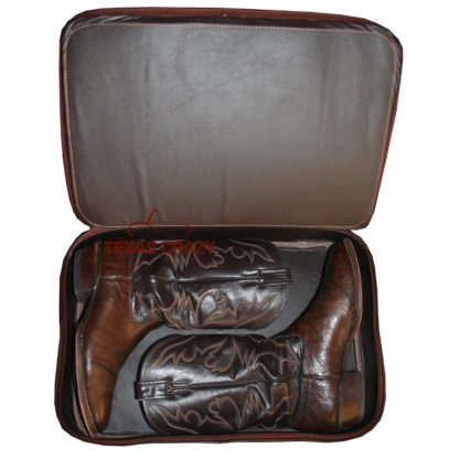 tooled leather carpet boot bag loaded view 9513