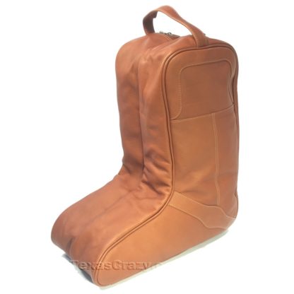 soft leather cowboy boot bag left side 3160