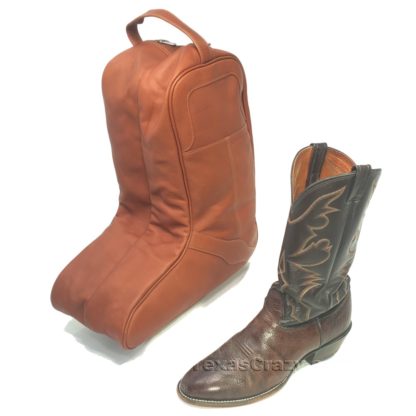 soft leather cowboy boot bag rear zipped 3160