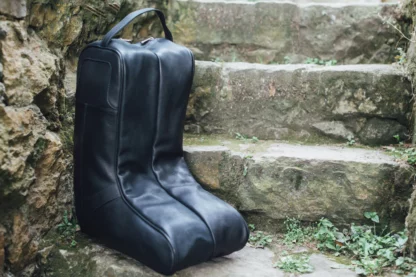 cowboy boot bag leather 3160 black on stairs